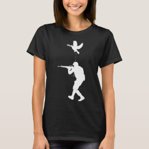 Camiseta Doença de Paz vs. Paz Contra Guerra Soldado
