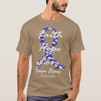 Camiseta Doença de Pompe Consciência Fé Esperança Ama Esper