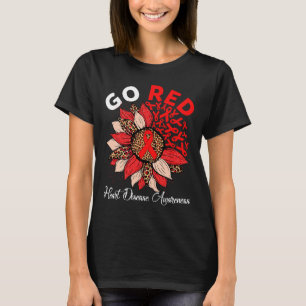 Camiseta Doença do Coração Vermelho Sensibilização Fita Ver