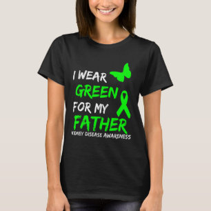Camiseta Doença Eu Visto Verde Para Meu Pai Friso 1