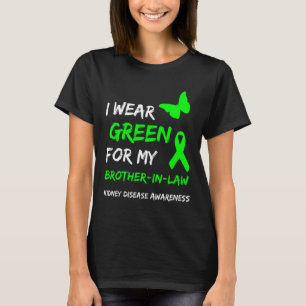 Camiseta Doença Eu Visto Verde Para Minha Fita Cunhada