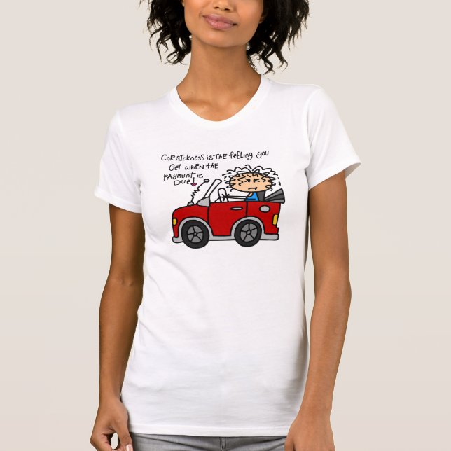 Camiseta Doença Humorística Do Carro (Frente)