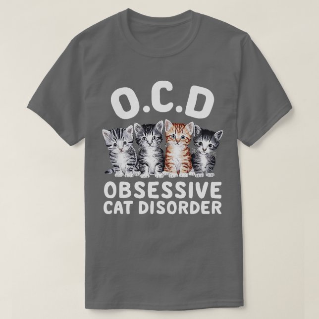 Camiseta doença Obsessiva de Cat (Frente do Design)