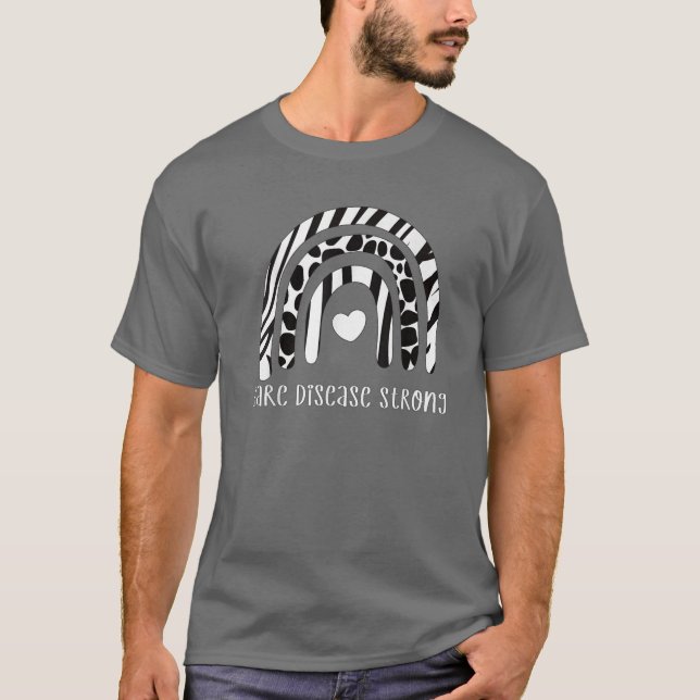 Camiseta Doença Raros Doença Zebra Forte - Dia da Doença Ra (Frente)