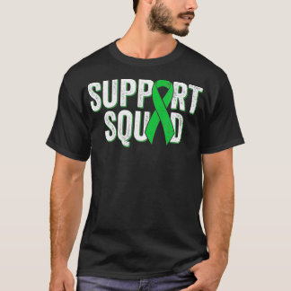 Camiseta Doença Renal Apoio à Sensibilização Verde na Esqua