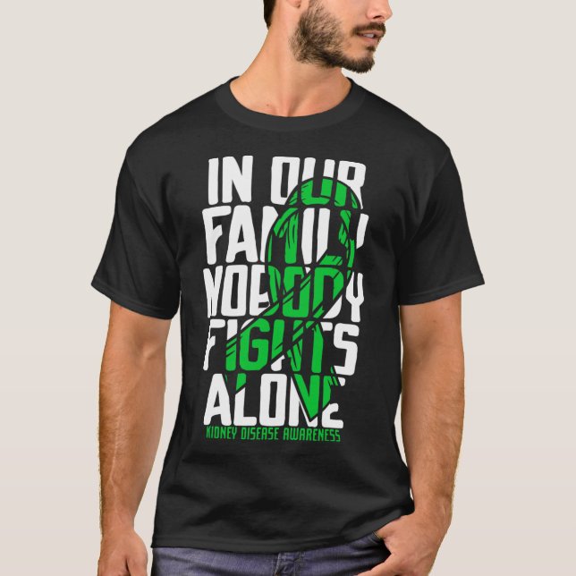 Camiseta Doença renal de suporte familiar Doença renal com  (Frente)