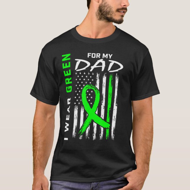 Camiseta Doença renal do Pai verde Sensibilização para a pa (Frente)