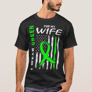 Camiseta Doença renal escura verde Sensibilização paralela