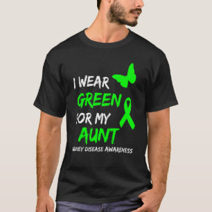 Camiseta Doença Renal Eu Uso Verde Pelo Laço Da Minha Tia
