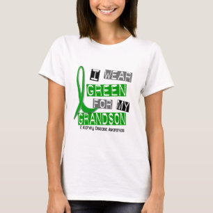Camiseta Doença renal eu visto o verde para meu neto 37