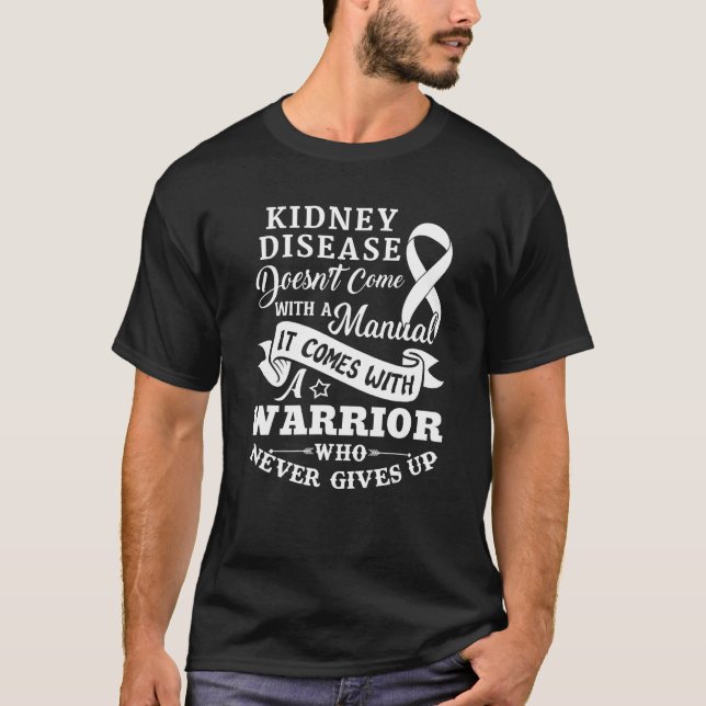 Camiseta Doença renal não vem com um alerta manual (Frente)
