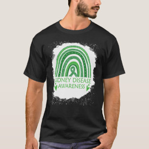 Camiseta Doença Renal Sensibilização Sangrada Rainbow Green