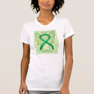 Camiseta Doença Renal Sensibilização Verde Fita Diamante
