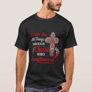 Camiseta Doença Sensibilização Doença Cardíaca Cristo Guerr