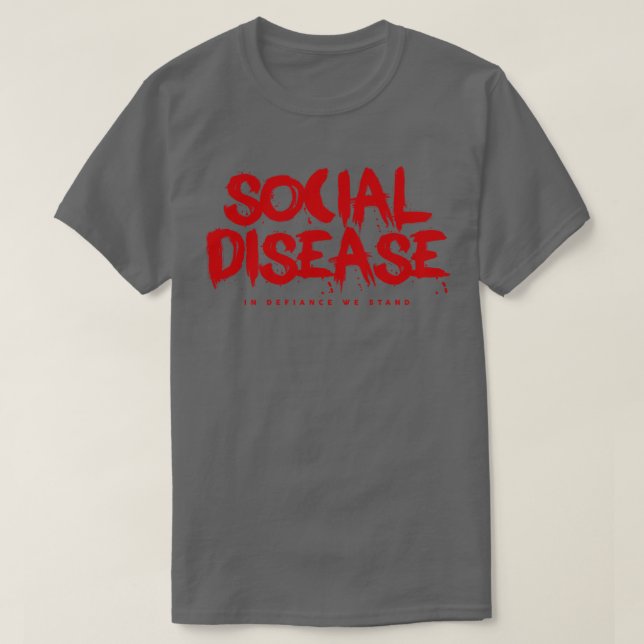 Camiseta Doença social (Frente do Design)