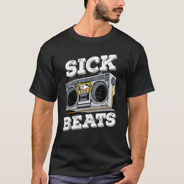 Camiseta Doente Beats Boombox Música Estéreo (Frente)
