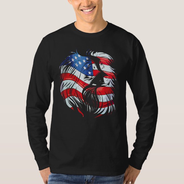 Camiseta dog 4th Of July American Flag Patriotic dog usa 1 (Frente)