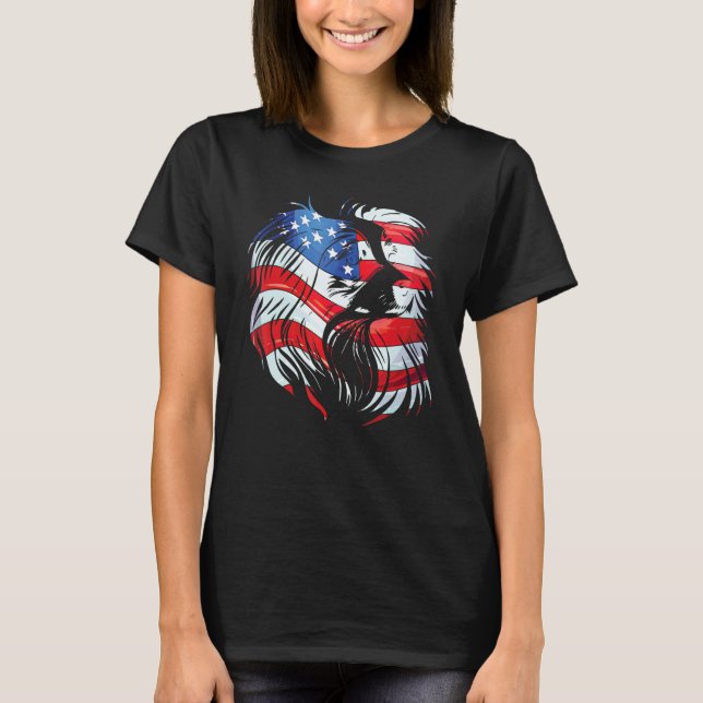 Camiseta dog 4th Of July American Flag Patriotic dog usa 1 (Frente)