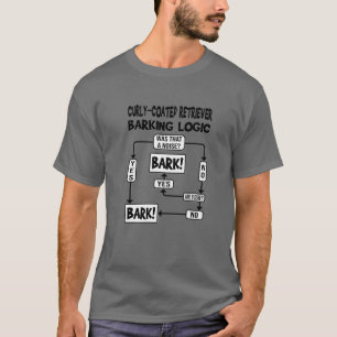 Camiseta Dog Barking Logic, Dog Gift, Funny Curly-Coated Re