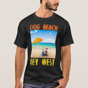 Camiseta Dog Beach Key West Florida Kete Cute Dog and Child