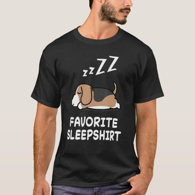 Camiseta Dog Beagle Dogs Nap Sleeping Sleep Pajama Pajamas  (Frente)