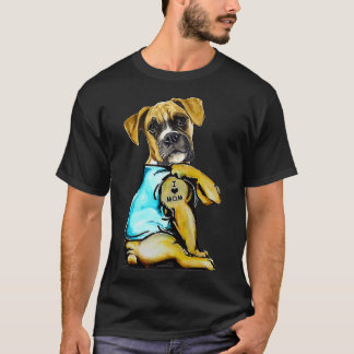 Camiseta Dog Boer Dog Tattoo I Love Mom Mother's Day Lover