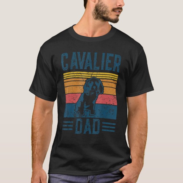 Camiseta Dog Cavalier King Charles Spaniel Vintage Cavalie (Frente)