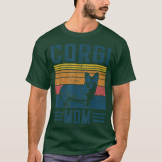 Camiseta Dog Corgi Mãe Vintage Corgi Mãe