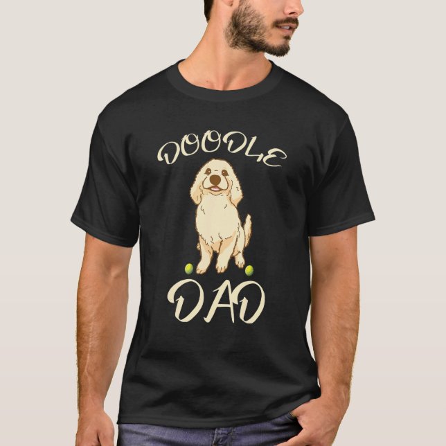 Camiseta dog dad golden doodle best golden retriever dad ev (Frente)