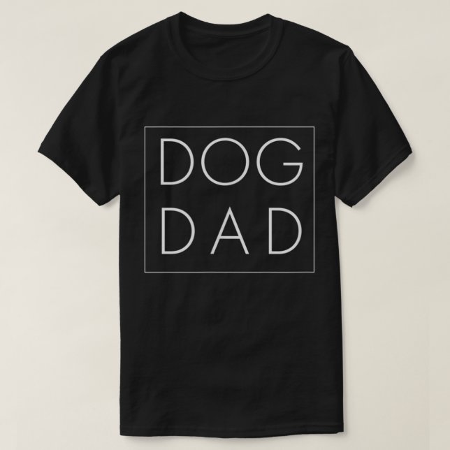 Camiseta Dog Dad Minimalist Typography Design (Frente do Design)