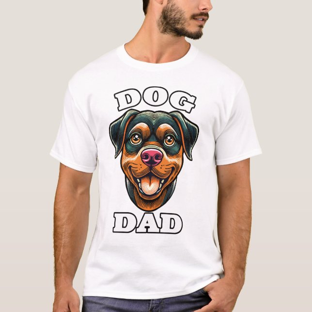 Camiseta Dog Dad - niedliches Hunde-Design (Frente)