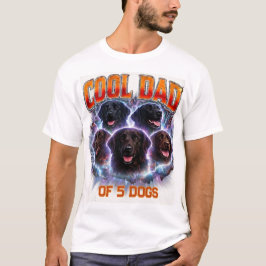 Camiseta Dog Dad Portrait Personalized Number Custom Design