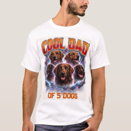 Camiseta Dog Dad Portrait Personalized Number Custom Design