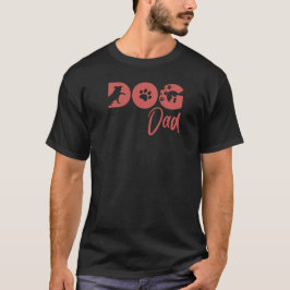 Camiseta Dog Dad - Silhueta de cachorro vermelho r