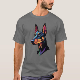 Camiseta Dog Doberman Colorful