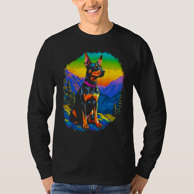 Camiseta Dog Doberman Pinscher Hike (Frente)
