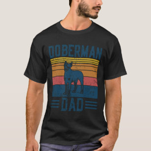Camiseta Dog Dobermann Pinscher Papa Vintage Doberman