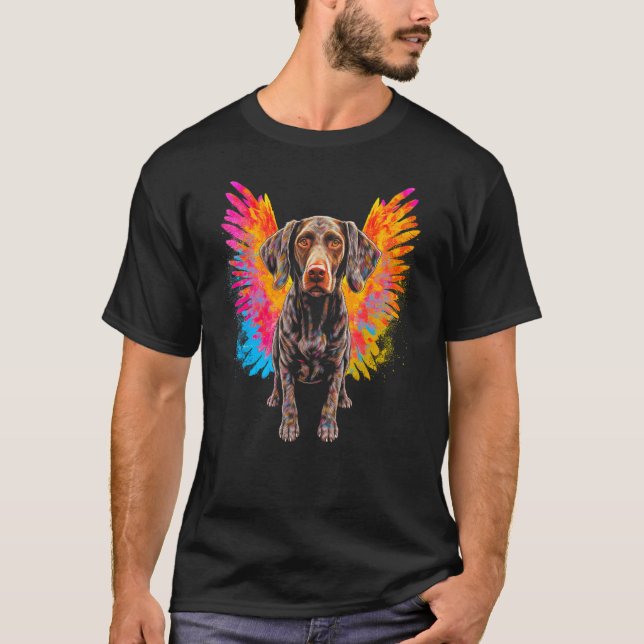 Camiseta Dog German Shorthaired Pointer Heaven (Frente)