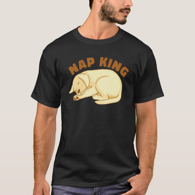 Camiseta Dog Golden Retriever Nap Sleeping Sleep Pajama Nig (Frente)