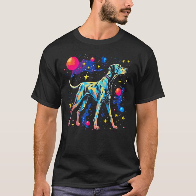 Camiseta Dog Great Dane in Space (Frente)