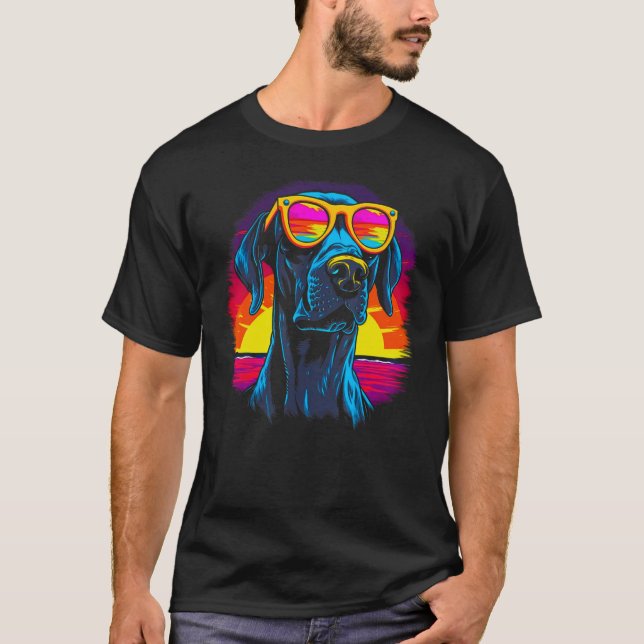 Camiseta Dog Great Dane Sunglasses (Frente)