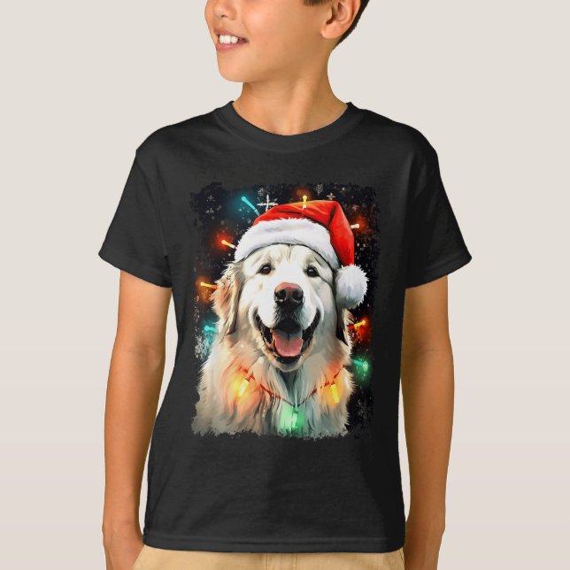 Camiseta Dog Great Pyrenees Christmas  (Frente)