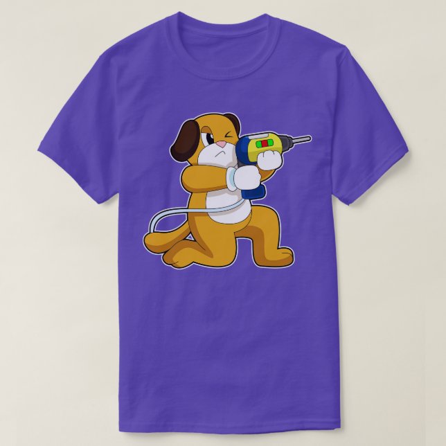 Camiseta Dog Handyman Drill (Frente do Design)