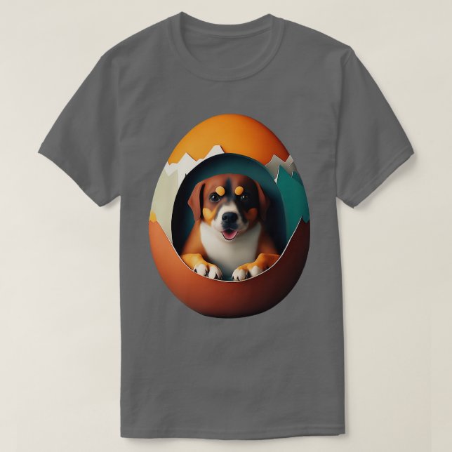 Camiseta dog in an egg 4 (Frente do Design)