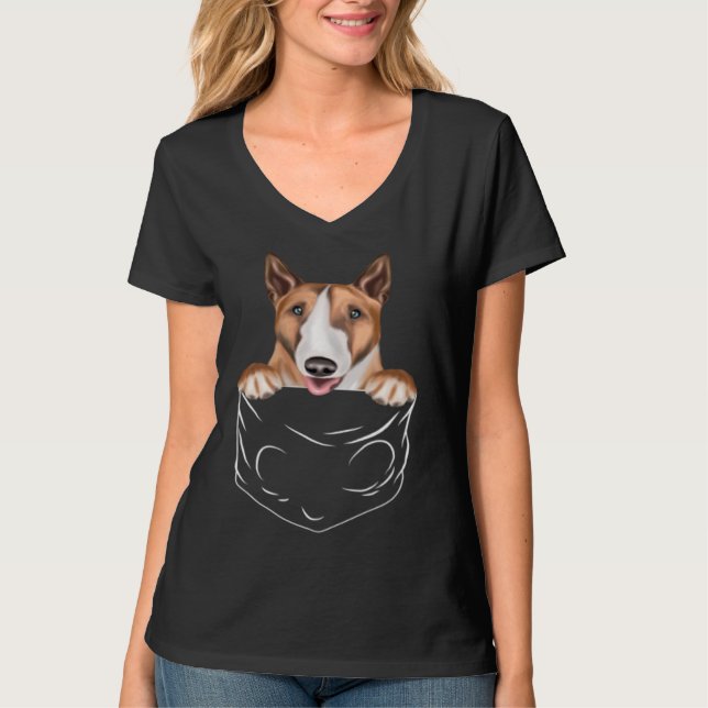 Camiseta Dog In Pocket Bull Terrier  Dog (Frente)