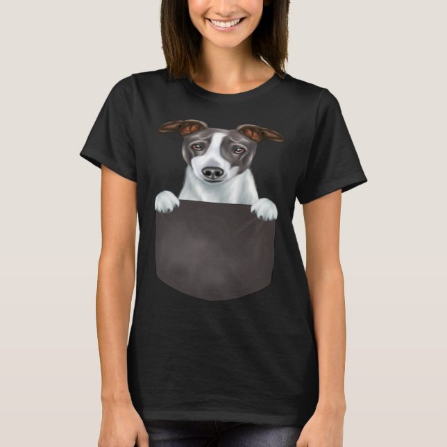 Camiseta Dog In Pocket  Dog  Italian Greyhound (Frente)