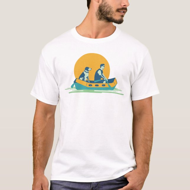 Camiseta Dog in Rafting Boat (Frente)