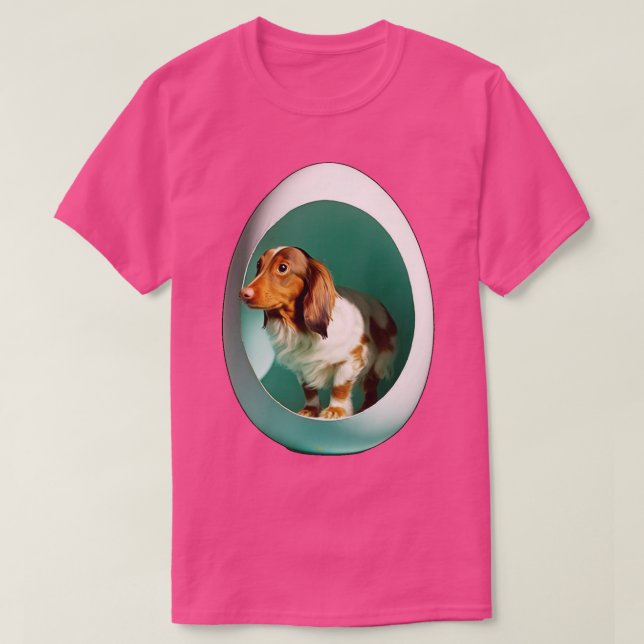Camiseta dog in the egg classic tshirt sticker (Frente do Design)