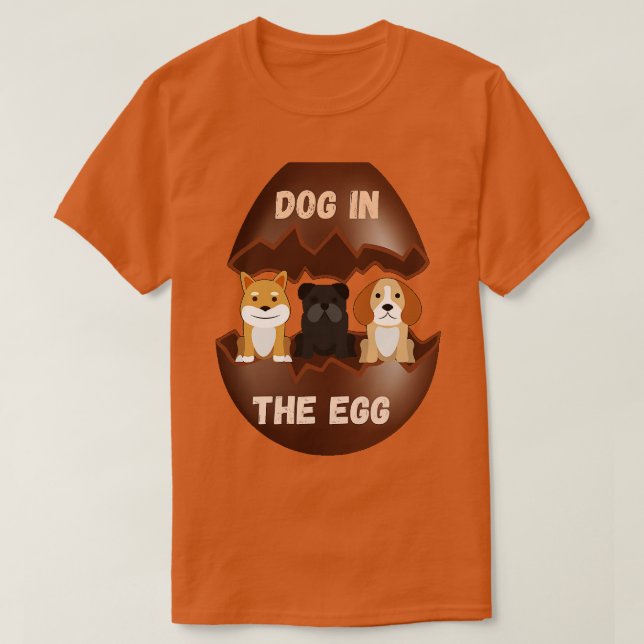 Camiseta Dog in the egg Easter Egg (4) (Frente do Design)