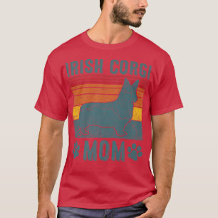 Camiseta Dog Irish Corgi Mom Vintage Irish Corgi Mom